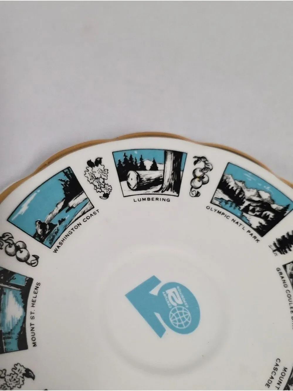 Vintage MCM 1962 Royal Talbot Seattle World's Fair Teacup & Saucer Set